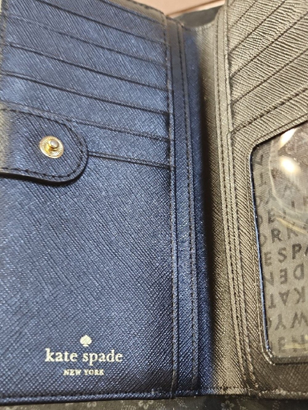 Kate Spade Neda Newbury Lane Zip-Around Wallet in Mousfro/Black New No Tag - Picture 6 of 7